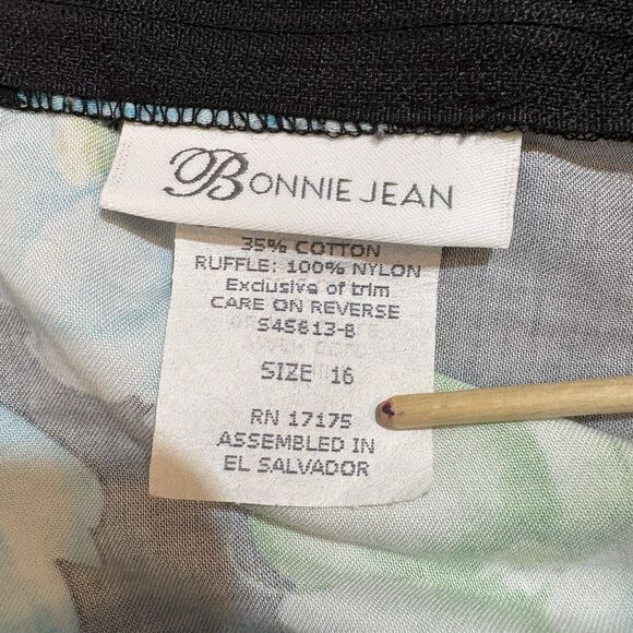 Bonnie Jean Dress Girls 16 Floral Tiered Sleeveless Spring Party Easter Cute - Picture 4 of 9